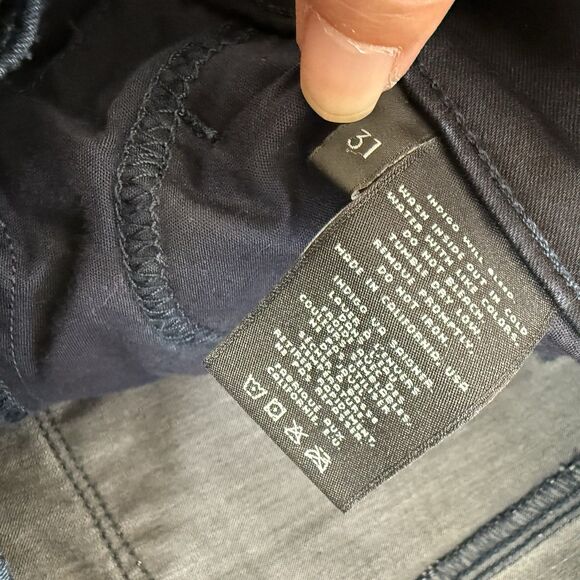 J Brand Jeans Womens Mid Rise Rail Dark Wash Slim Cigarette Denim Sz 31 - Picture 4 of 7